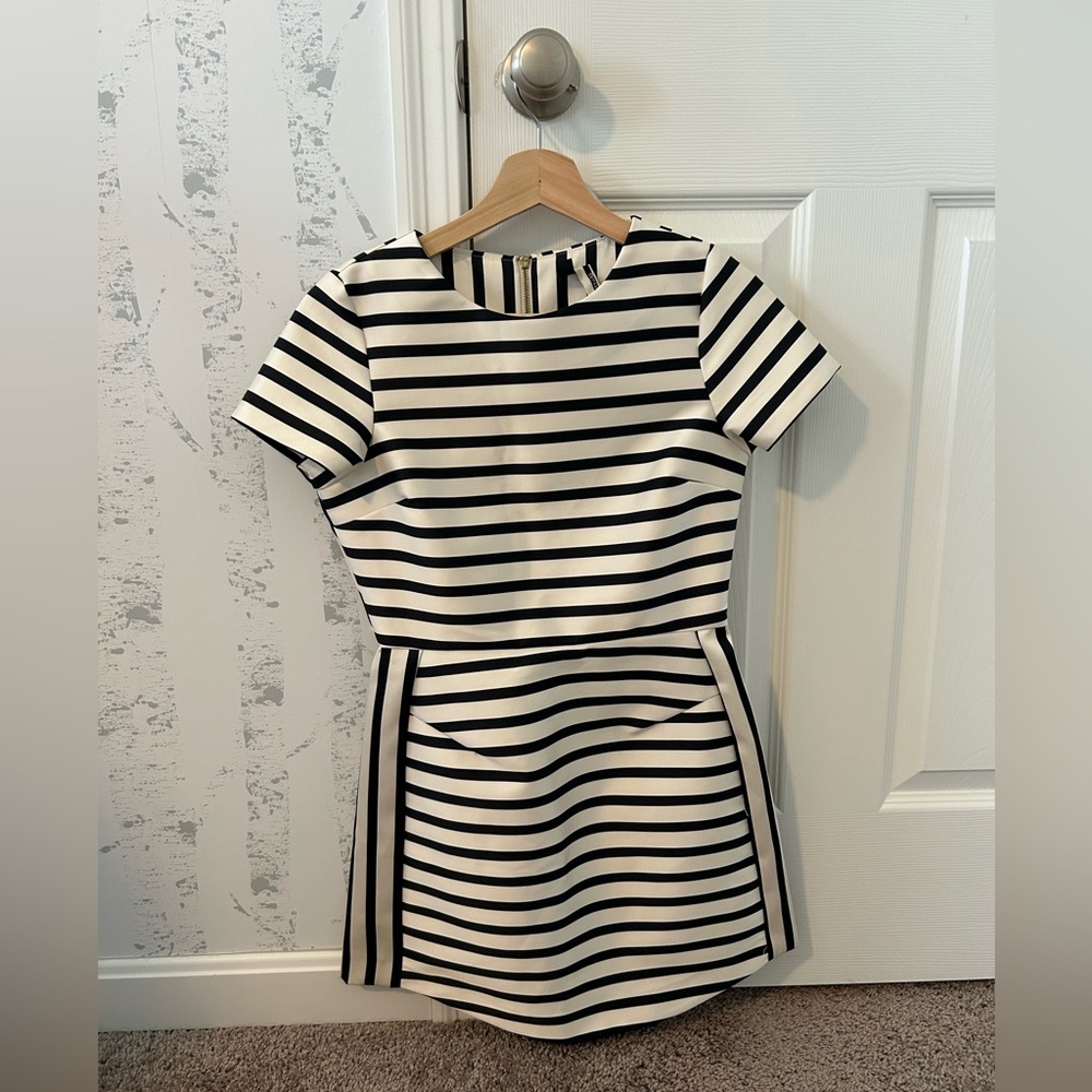 Topshop dress satin striped size 4 mini dress